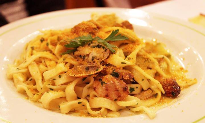 Fettuccine arselle e bottarga